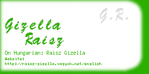 gizella raisz business card